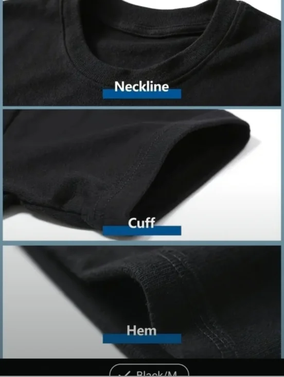 Graphic 'I'm fine' Vintage-Wash Tee (Black 🖤)- XXL & L - Picture 4 of 4